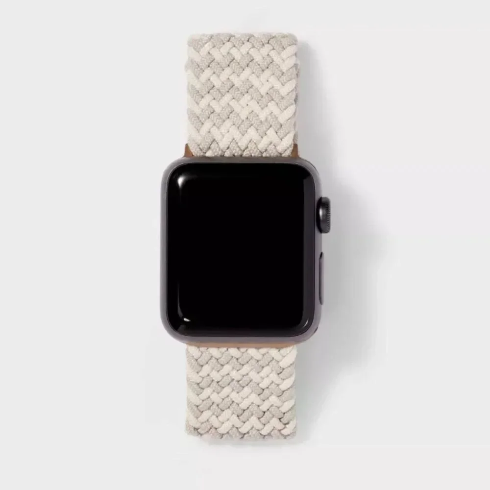 🤍 Heyday™ Braided Apple Watch Band (38/40/41mm) – Cream Woven Strap – NWT